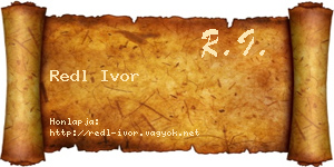 Redl Ivor névjegykártya